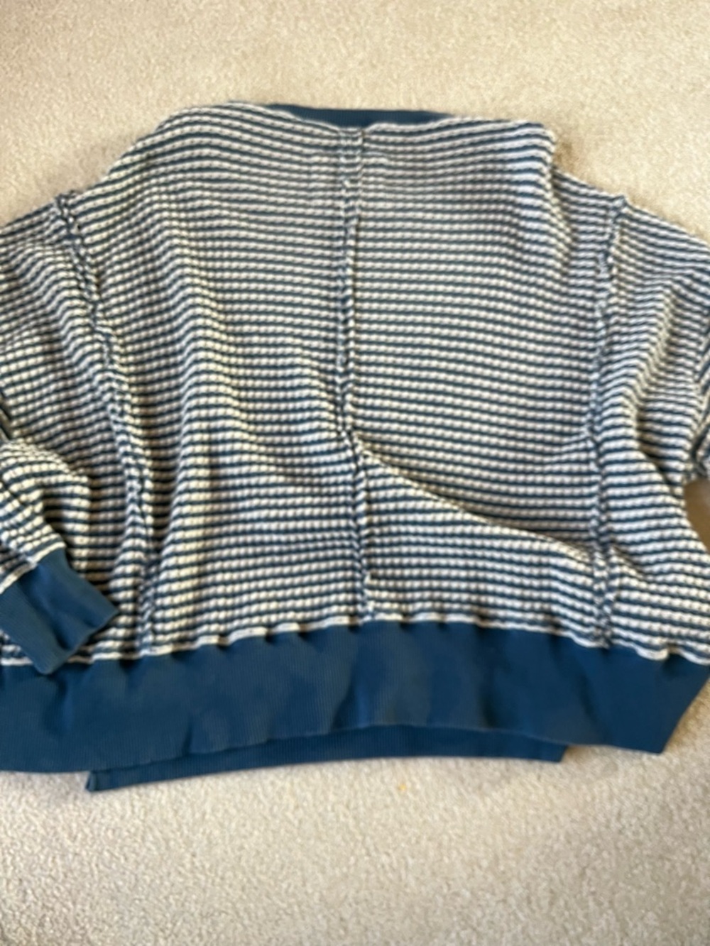 Classic Blue Stripe Women’s Sweater - Picture 3 of 3
